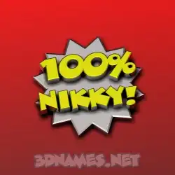 nikky in 100 Percent style - 3D name wallpaper