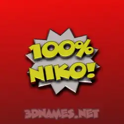 niko in 100 Percent style - 3D name wallpaper