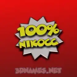 nikocc in 100 Percent style - 3D name wallpaper