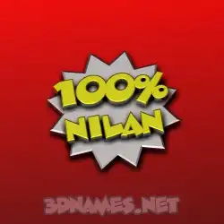 nilan in 100 Percent style - 3D name wallpaper