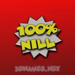 nill in 100 Percent style - 3D name wallpaper