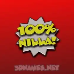 nilla in 100 Percent style - 3D name wallpaper