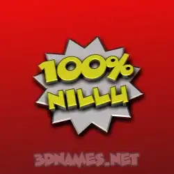 nillu in 100 Percent style - 3D name wallpaper