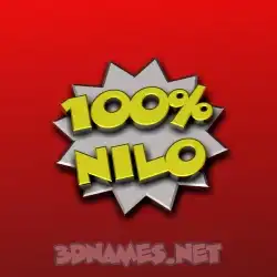 nilo in 100 Percent style - 3D name wallpaper