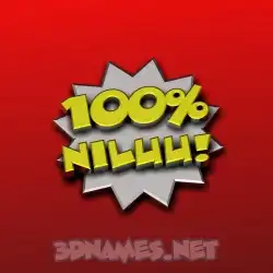 niluu in 100 Percent style - 3D name wallpaper