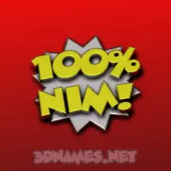 nim in 100 Percent style - 3D name wallpaper