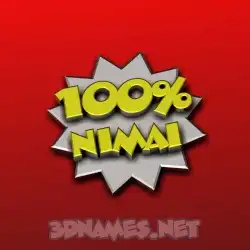 nimai in 100 Percent style - 3D name wallpaper