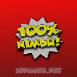 nimbu in 100 Percent style - 3D name wallpaper