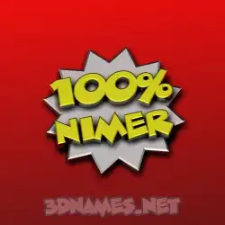 nimer in 100 Percent style - 3D name wallpaper