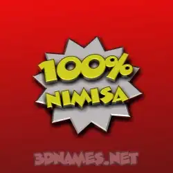 nimisa in 100 Percent style - 3D name wallpaper