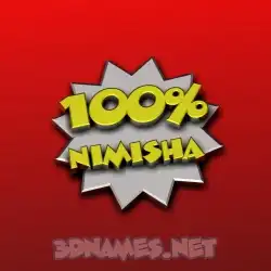 nimisha in 100 Percent style - 3D name wallpaper