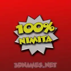 nimita in 100 Percent style - 3D name wallpaper