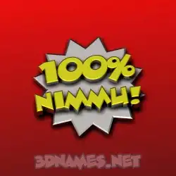 nimmu in 100 Percent style - 3D name wallpaper