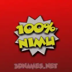 nimu in 100 Percent style - 3D name wallpaper