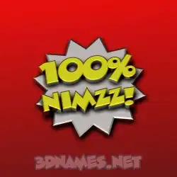 nimzz in 100 Percent style - 3D name wallpaper