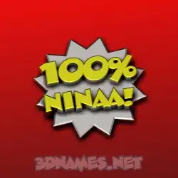 ninaa in 100 Percent style - 3D name wallpaper