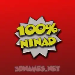 ninad in 100 Percent style - 3D name wallpaper