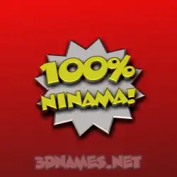 ninama in 100 Percent style - 3D name wallpaper