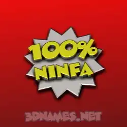 ninfa in 100 Percent style - 3D name wallpaper