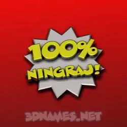 ningraj in 100 Percent style - 3D name wallpaper