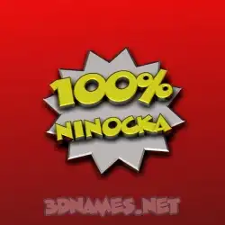 ninocka in 100 Percent style - 3D name wallpaper