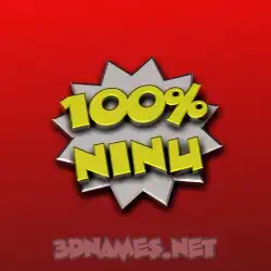 ninu in 100 Percent style - 3D name wallpaper