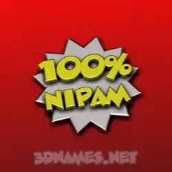 nipam in 100 Percent style - 3D name wallpaper