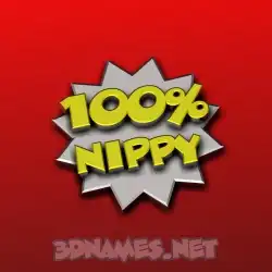 nippy in 100 Percent style - 3D name wallpaper