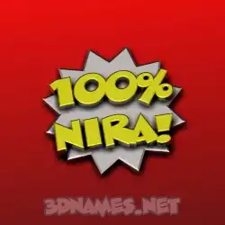 nira in 100 Percent style - 3D name wallpaper