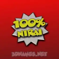 nirai in 100 Percent style - 3D name wallpaper