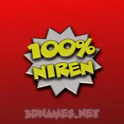 niren in 100 Percent style - 3D name wallpaper