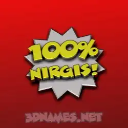 nirgis in 100 Percent style - 3D name wallpaper
