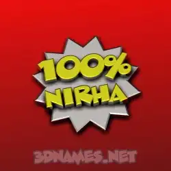 nirha in 100 Percent style - 3D name wallpaper