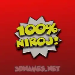 niroj in 100 Percent style - 3D name wallpaper