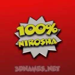 nirosha in 100 Percent style - 3D name wallpaper