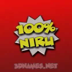 niru in 100 Percent style - 3D name wallpaper