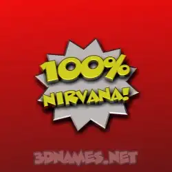 nirvana in 100 Percent style - 3D name wallpaper