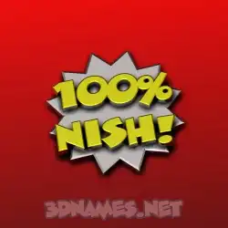 nish in 100 Percent style - 3D name wallpaper