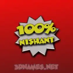 nishant in 100 Percent style - 3D name wallpaper