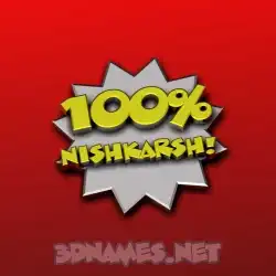 nishkarsh in 100 Percent style - 3D name wallpaper