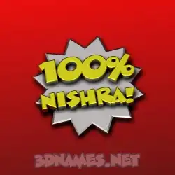 nishra in 100 Percent style - 3D name wallpaper