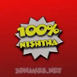 nishtha in 100 Percent style - 3D name wallpaper