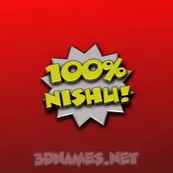 nishu in 100 Percent style - 3D name wallpaper