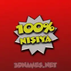 nisiya in 100 Percent style - 3D name wallpaper