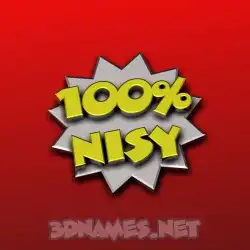 nisy in 100 Percent style - 3D name wallpaper