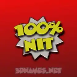 nit in 100 Percent style - 3D name wallpaper