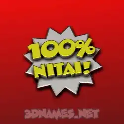nitai in 100 Percent style - 3D name wallpaper