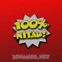 nital in 100 Percent style - 3D name wallpaper