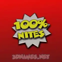 nites in 100 Percent style - 3D name wallpaper