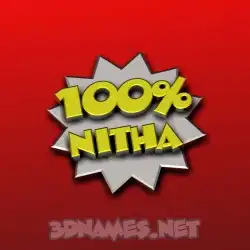 nitha in 100 Percent style - 3D name wallpaper